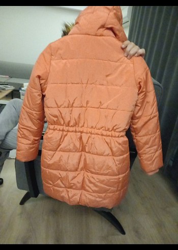 Kürklü Kapüşonlu  Kışlık Mont - Görsel 3