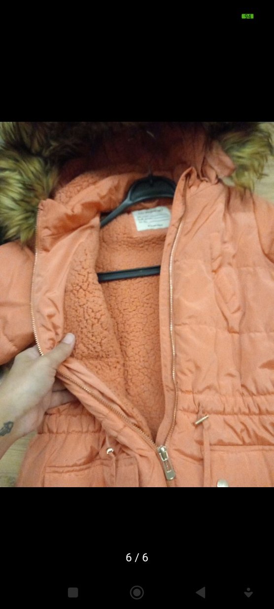 Kürklü Kapüşonlu  Kışlık Mont - Görsel 2