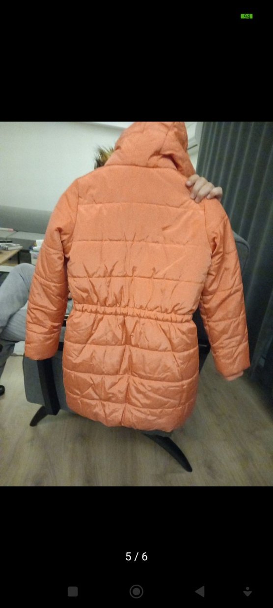 Kürklü Kapüşonlu  Kışlık Mont - Görsel 3