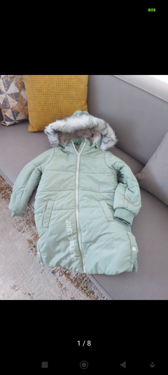 Kız Çocuk  Kapüşonlu Kaban - Görsel 2