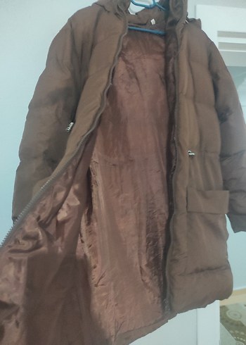 Kahverengi Fermuarlı Kadın Kışlık Mont - Görsel 2