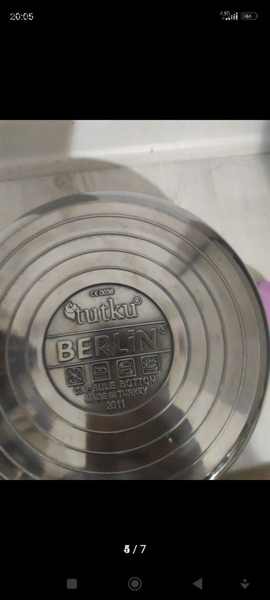 Mor Saplı Parlak Paslanmaz Çelik Tencere Seti - Görsel 3