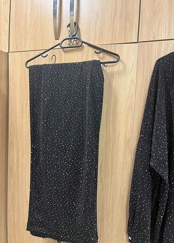 Siyah Puantiyeli Kadın Takım Elbise - Görsel 9