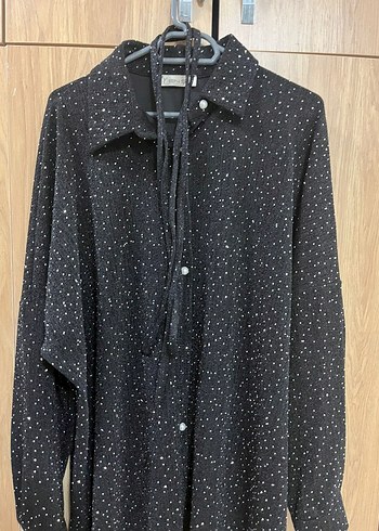 Siyah Puantiyeli Kadın Takım Elbise - Görsel 8