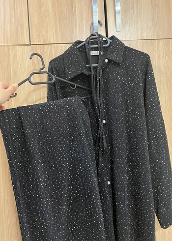 Siyah Puantiyeli Kadın Takım Elbise - Görsel 2