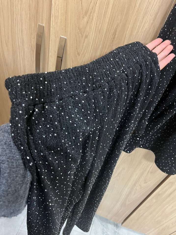 Siyah Puantiyeli Kadın Takım Elbise - Görsel 5