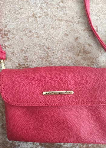 kırmızı Deri Kadın Çanta - Görsel 2