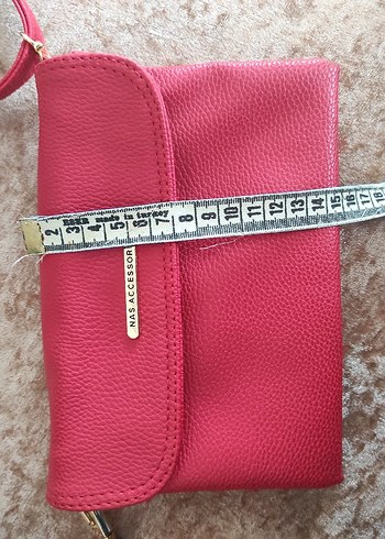 kırmızı Deri Kadın Çanta - Görsel 8