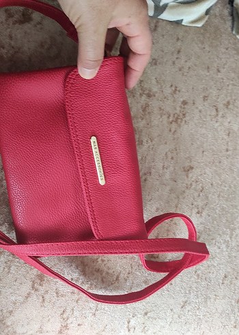 kırmızı Deri Kadın Çanta - Görsel 6
