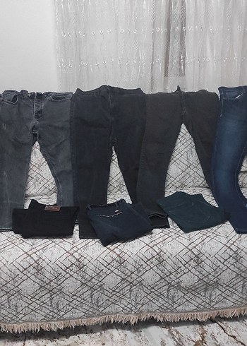 Gri Düğmeli Kadın Midi Kot Pantolon - Görsel 11