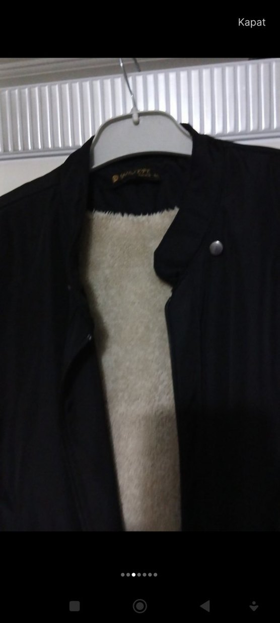 Uzun Siyah Düğmeli Kadın Palto - Görsel 3
