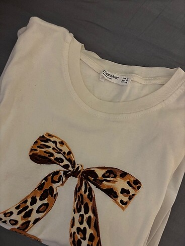 Stradivarius Leopar Kurdeleli Crop