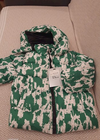24-36 Ay Beden Yeşil Baskılı Erkek Çocuk Mont