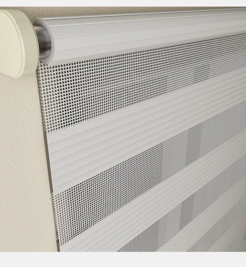 Gri Beyaz Çizgili Modern Perde 80eni200boyu - Görsel 2