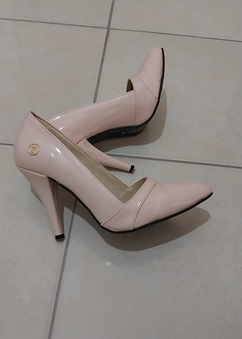 38 Beden Pudra Stiletto Kadın Ofis Ayakkabısı