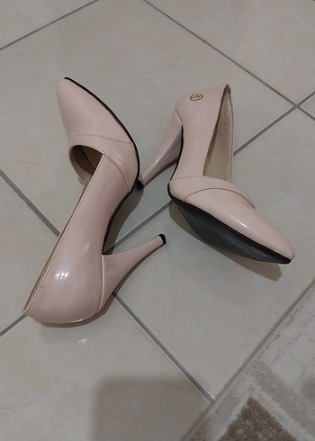 38 Beden ten rengi Renk Pudra Stiletto Kadın Ofis Ayakkabısı