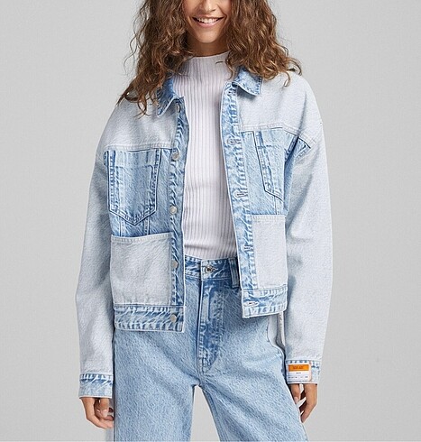 BERSHKA Denim Ceket
