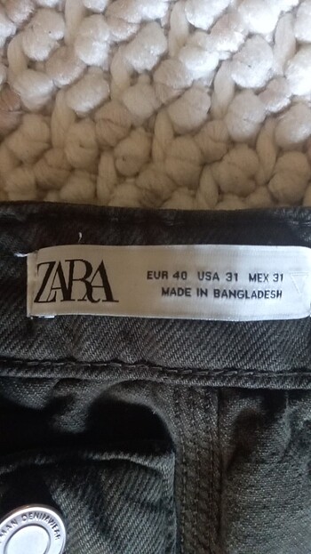 Zara Zara pamuk erkek pantolon askeri yeşil