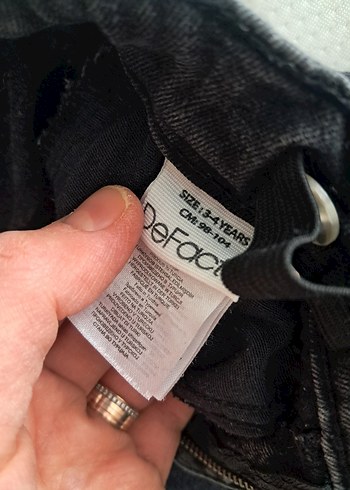 24-36 Ay Beden gri Renk Defacto Erkek Çocuk Düğmeli Gri Denim Şort