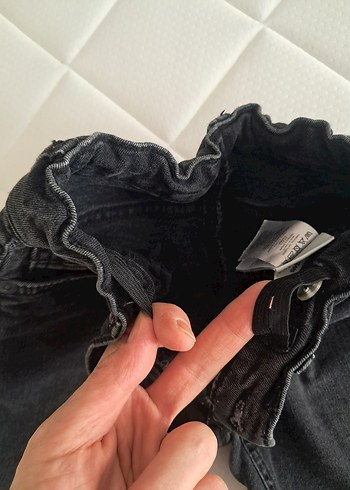 24-36 Ay Beden Defacto Erkek Çocuk Düğmeli Gri Denim Şort