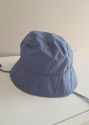 1-2 Yaş, 19 cm Beden İplik Detaylı Mavi Denim Erkek Çocuk Şapka