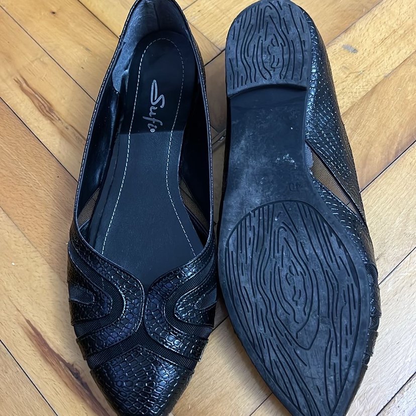 Klasik Siyah Parlak Yılan Desenli Babet - Görsel 4