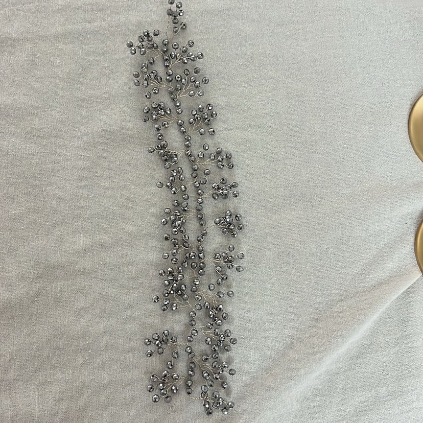 İnci Detaylı Gri Bohem Saç Aksesuarı - Görsel 2