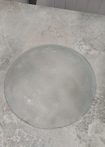 Diğer Gri Beyaz Cam Servis Tabağı