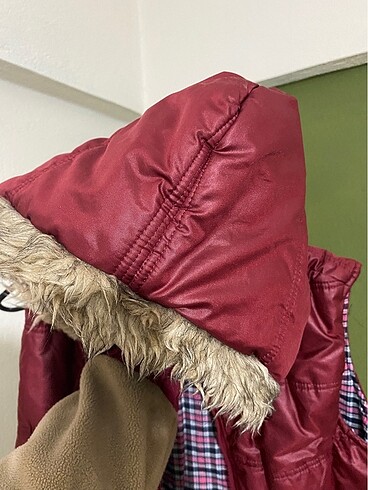 xl Beden bordo Renk Tüylü yelek