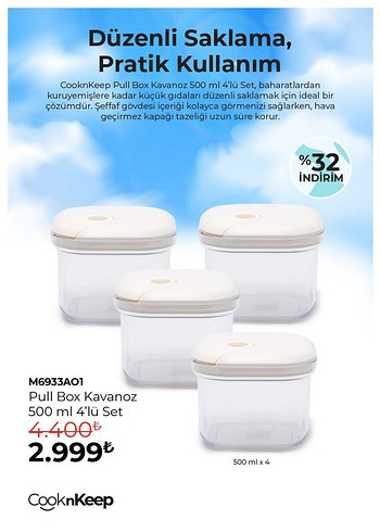 CooknKeep 500 ml 4'lü Saklama Kabı Seti