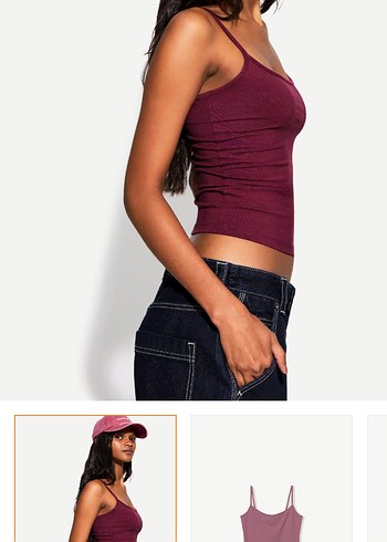 Bershka Bordo Bershka üst