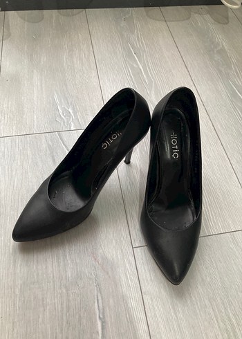38 Beden siyah Renk Siyah Elastik Stiletto Topuklu Kadın Ayakkabı