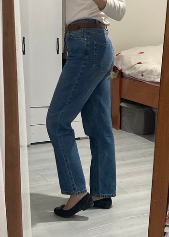 Kadın Mavi Normal Boy Denim Pantolon W28/38 bedeni