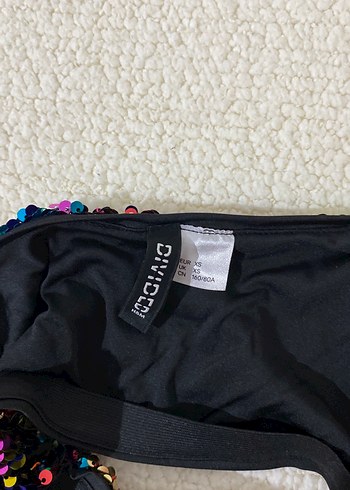 Kızlar için Çok Renkli Payetli Kolsuz crop XS beden - Görsel 4