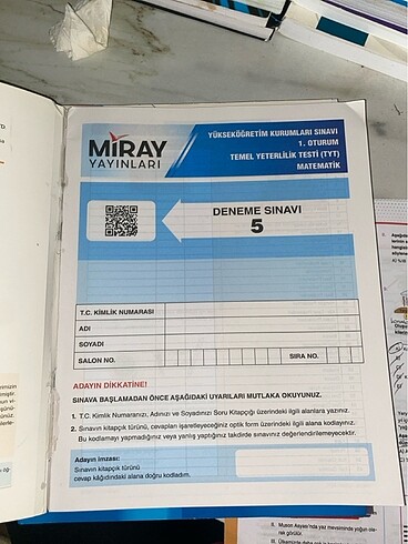 Miray yayınları tyt matematik 10 deneme