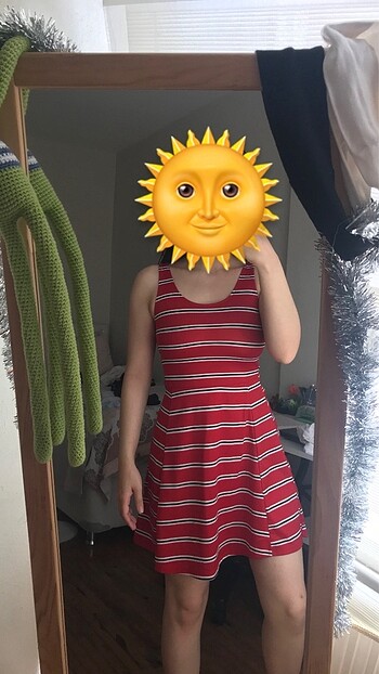 H&M kırmızı mini elbise