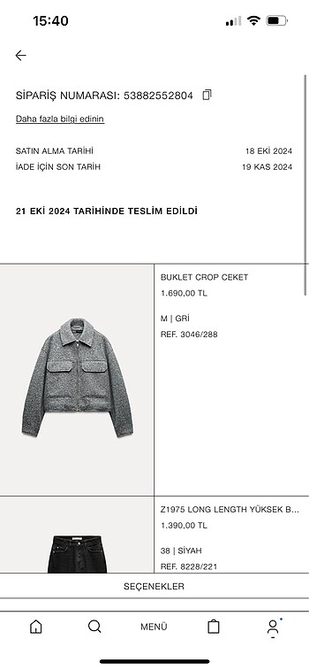 m Beden Zara ceket