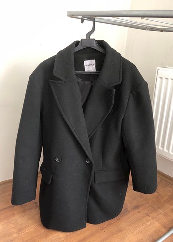 Siyah Kadın Süet Düğmeli Blazer Ceket
