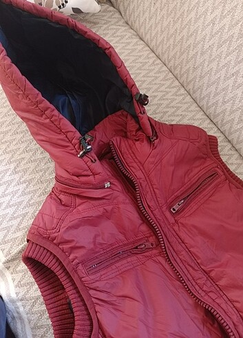 s Beden bordo Renk LOFT Marka Şişme erkek mont (kısa kollu)