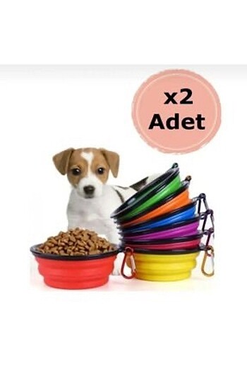 Katlanabilir Kedi Köpek Mama Su Kabı Evcil Hayvan Kap Taşınabili