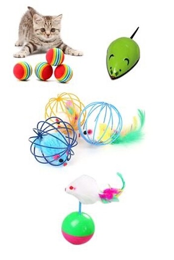 4 lü Takım Kedi Oyuncakları
