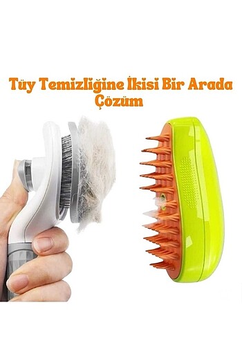 buharlı Kedi & Köpek Tarağı Otomatik Temizlenen Tuşlu Evcil Hayv