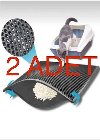 Elekli Kedi Tuvalet Önü Paspası 60x42 - 2 Adet