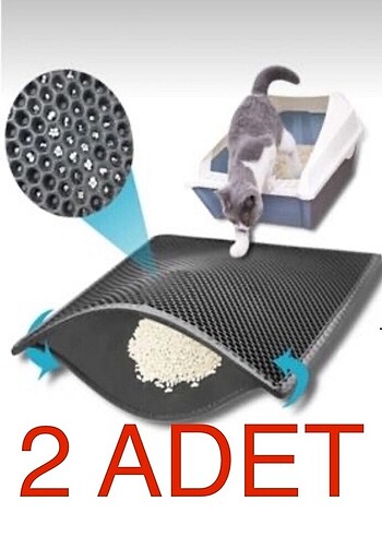 Elekli Kedi Tuvalet Önü Paspası 60x42 - 2 Adet