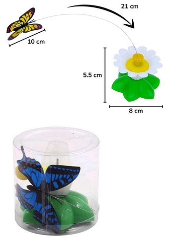 Hareketli Dönen Kelebek - Kedi Oyuncağı ( Pille Çalışır) - Görsel 5