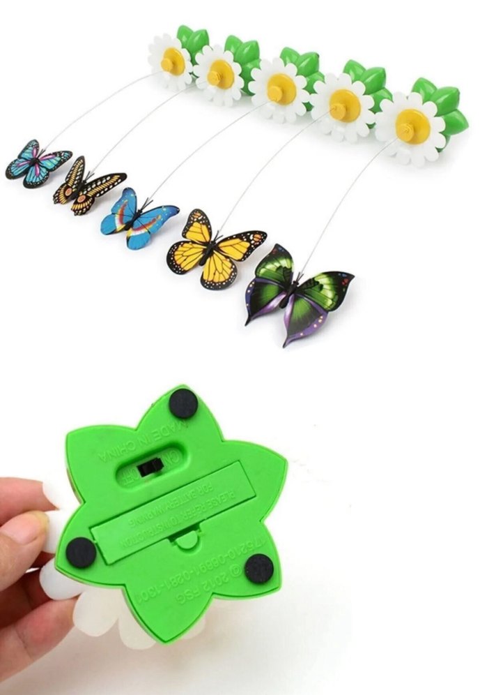 Hareketli Dönen Kelebek - Kedi Oyuncağı ( Pille Çalışır) - Görsel 3