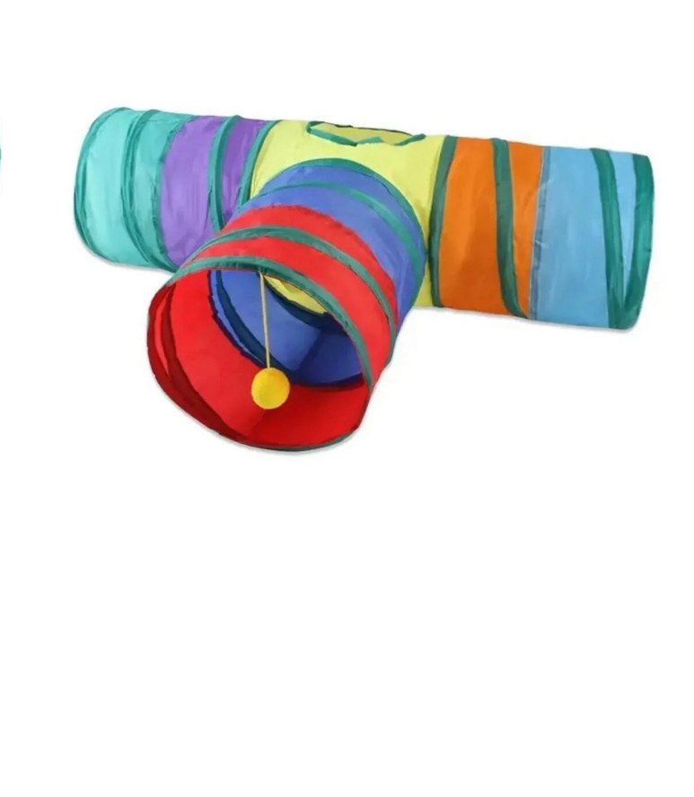 Renkli Çoklu Kedi Oyun Tüneli 3 yollu - Görsel 2