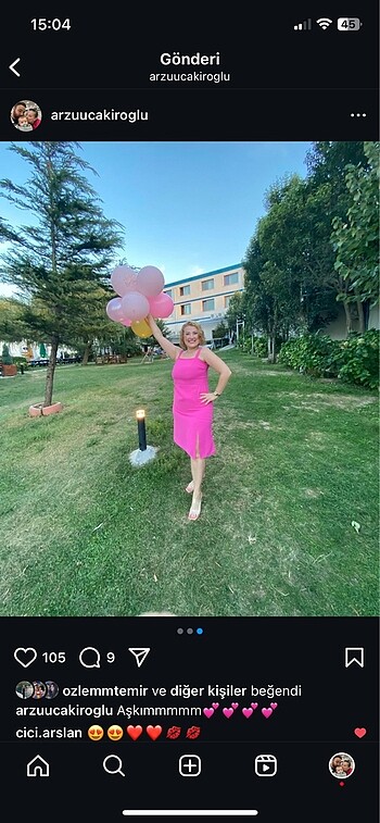 Pembe elbise-trendyolmilla - Görsel 6