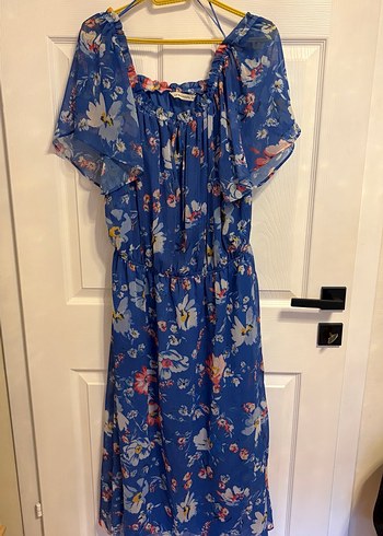 LCW MAVİ ÇİÇEKLİ ELBİSE - Görsel 2