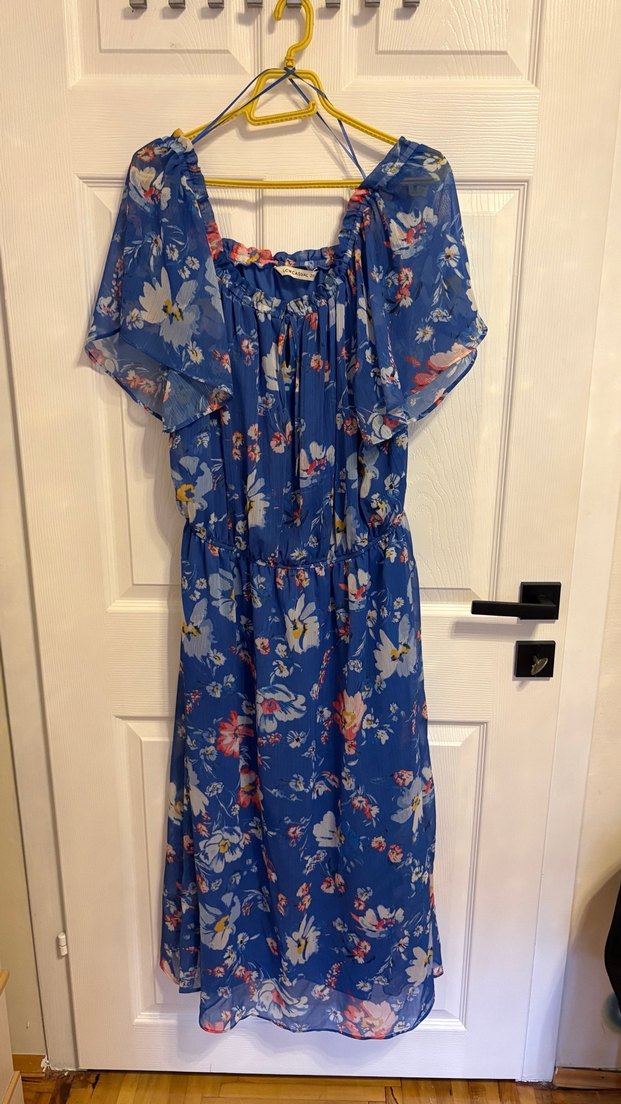 LCW MAVİ ÇİÇEKLİ ELBİSE - Görsel 2